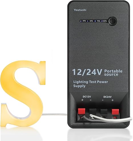 Portable 12V/24V DC Battery Pack, Rechargeable Lithium Power Supply