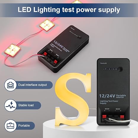 Portable 12V/24V DC Battery Pack, Rechargeable Lithium Power Supply